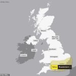 A chave da vogal é movida para Londres e o leste das duas polegadas acima em apenas duas horas
