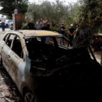 O homem palestino é necessário em Israel incêndio criminoso de West Chanch