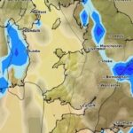 O escritório do escritório alerta três locais em inglês para reparar materiais de emergência devido ao clima forte