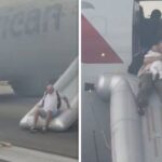 Os tecidos de avião americanos vão para ‘Up’ enquanto os passageiros gritam em um nu