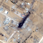 VÍDEO: Uma vantagem de bagagem para Gaza visto no lugar no satélite do pé de satélite