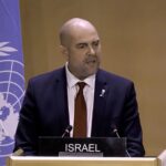 Líder israelense Kroossve Rewards UK, França sobre o país da Palestina